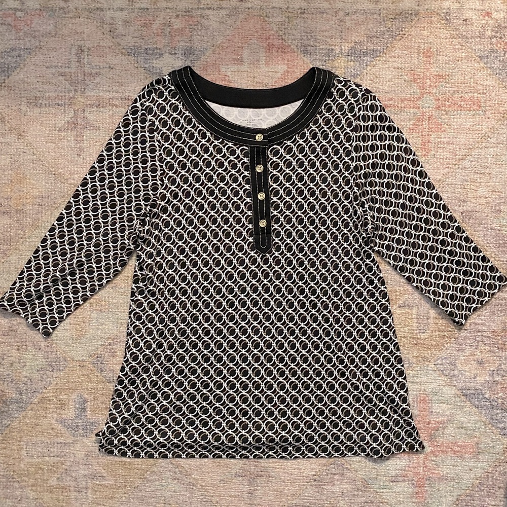 Charter Club 3/4 Sleeve Dressy Tunic Top